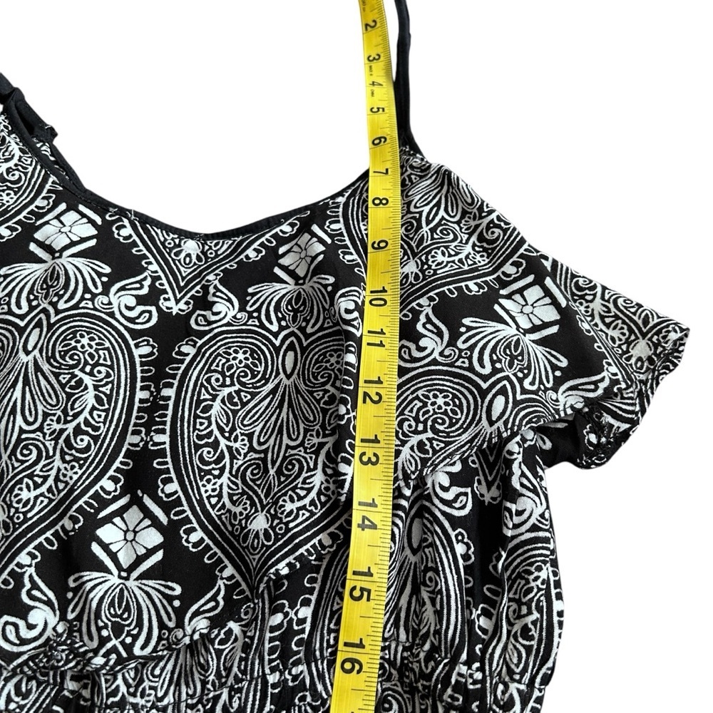 Angie Womens Sleeveless Jumpsuit Black Geometric Print - Picture 11 of 13